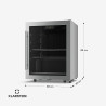 KLARSTEIN Réfrigérateur à boissons LuxeChill 60 L – Réfrigérateur à boissons avec porte vitrée, commande tactile 0-10 °C, 3 clay