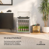 KLARSTEIN Beersafe Réfrigérateur à Boissons 47 L – Mini Frigo avec Porte Vitrée, Blanc-Argent | Éclairage LED, étagères métalliq