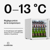 KLARSTEIN Beersafe Réfrigérateur à Boissons 47 L – Mini Frigo avec Porte Vitrée, Blanc-Argent | Éclairage LED, étagères métalliq