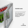 KLARSTEIN Beersafe Réfrigérateur à Boissons 47 L – Mini Frigo avec Porte Vitrée, Blanc-Argent | Éclairage LED, étagères métalliq