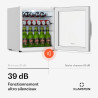 KLARSTEIN Beersafe Réfrigérateur à Boissons 47 L – Mini Frigo avec Porte Vitrée, Blanc-Argent | Éclairage LED, étagères métalliq