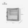 KLARSTEIN Beersafe Réfrigérateur à Boissons 47 L – Mini Frigo avec Porte Vitrée, Blanc-Argent | Éclairage LED, étagères métalliq