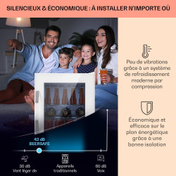 KLARSTEIN Mini Frigo de Chambre et Bureau pour Boisson, Petit Frigo Silencieux, Refrigerateur Mini Bar 33L, Petit Réfrigérateur 