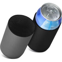 kwmobile 2X Rafraîchisseur de canette Compatible avec 500ml Can - Lot de refroidisseurs canettes Soda bières - Noir-Gris