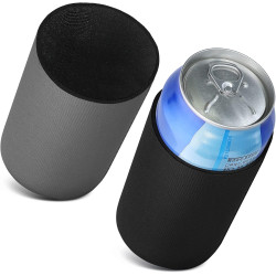 kwmobile 2X Rafraîchisseur de canette Compatible avec 500ml Can - Lot de refroidisseurs canettes Soda bières - Noir-Gris