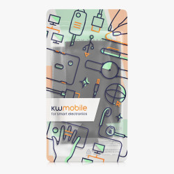 kwmobile 2X Rafraîchisseur de canette Compatible avec 500ml Can - Lot de refroidisseurs canettes Soda bières - Noir-Gris