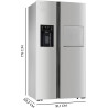 Cecotec Réfrigérateur Américain Total No Frost Bolero CoolMarket SBS 623 Inox E, Super Capacité de 623L, 183 cm de hauteur, 103,