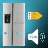Cecotec Réfrigérateur Américain Total No Frost Bolero CoolMarket SBS 623 Inox E, Super Capacité de 623L, 183 cm de hauteur, 103,