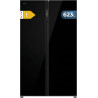 Cecotec réfrigérateur américain no frost bolero coolmarket sbs 623 noir glass e, super capacité 623 l, 183 cm de hauteur, 103,6 