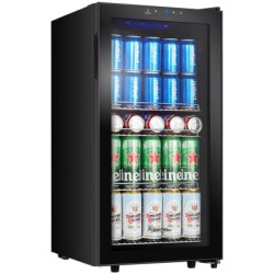 Kalamera Réfrigérateur à boissons KRC-86GE avec panneau de commande tactile, zone de refroidissement 3-18°C, réfrigérateur à bou