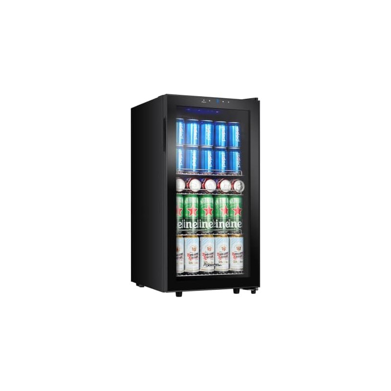 Kalamera Réfrigérateur à boissons KRC-86GE avec panneau de commande tactile, zone de refroidissement 3-18°C, réfrigérateur à bou