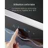 Kalamera KRC-40GE Mini réfrigérateur avec panneau de commande tactile, zone de refroidissement 5-18 °C, porte en verre en acier 