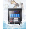 Kalamera KRC-40GE Mini réfrigérateur avec panneau de commande tactile, zone de refroidissement 5-18 °C, porte en verre en acier 