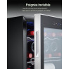 Kalamera KRC-40GE Mini réfrigérateur avec panneau de commande tactile, zone de refroidissement 5-18 °C, porte en verre en acier 