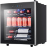 Kalamera KRC-40GE Mini réfrigérateur avec panneau de commande tactile, zone de refroidissement 5-18 °C, porte en verre en acier 