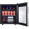 Kalamera KRC-40GE Mini réfrigérateur avec panneau de commande tactile, zone de refroidissement 5-18 °C, porte en verre en acier 