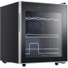 Kalamera KRC-40GE Mini réfrigérateur avec panneau de commande tactile, zone de refroidissement 5-18 °C, porte en verre en acier 