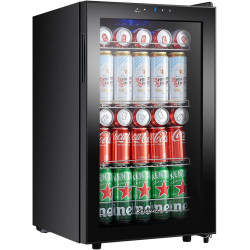 Kalamera KRC-68GE Réfrigérateur à boissons, petit réfrigérateur à bouteilles avec panneau de commande tactile, zone de refroidis