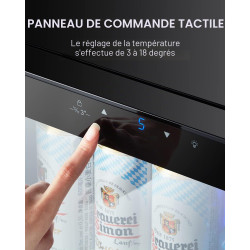 Kalamera KRC-68GE Réfrigérateur à boissons, petit réfrigérateur à bouteilles avec panneau de commande tactile, zone de refroidis