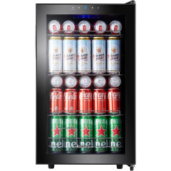 Kalamera KRC-68GE Réfrigérateur à boissons, petit réfrigérateur à bouteilles avec panneau de commande tactile, zone de refroidis