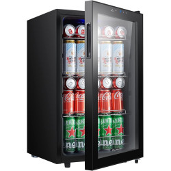 Kalamera KRC-68GE Réfrigérateur à boissons, petit réfrigérateur à bouteilles avec panneau de commande tactile, zone de refroidis