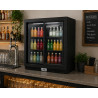 Générique Arrière Bar Réfrigéré 2 Portes Coulissantes Vitrées 900 mm - 192 L - Froid Ventilé - R290