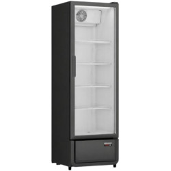 Armoire à Boissons Réfrigérée 350 Litres Noire et Blanche – 1 Porte Vitrée