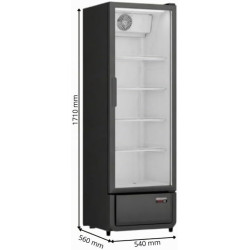 Armoire à Boissons Réfrigérée 350 Litres Noire et Blanche – 1 Porte Vitrée