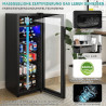 Merax Réfrigérateur autonome de 128 l avec réfrigérateur de 120 l + congélateur de 8 l, avec éclairage intérieur LED et étagères