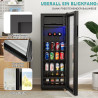 Merax Réfrigérateur autonome de 128 l avec réfrigérateur de 120 l + congélateur de 8 l, avec éclairage intérieur LED et étagères
