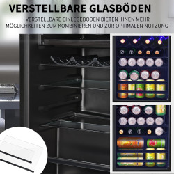 Merax Mini réfrigérateur de 76 l, autonome, avec réfrigérateur de 70 l + congélateur de 6 l, étagères réglables, lumière LED, su