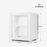 KLARSTEIN Brooklyn Mini Frigo de Chambre, Mini Bar, Refrigerateur Aliments, Boissons, Porte en Verre, Etagères Réglables, Petit 