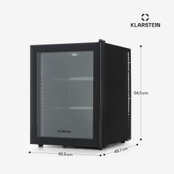 Klarstein Petit Frigo de Chambre de 42L pour Snacks et Boissons, Top Silencieux, Mini Bar, Camping, Cosmetique, Refrigerateur av