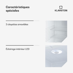 Klarstein Mini Frigo de Chambre de 42L pour Snacks et Boissons, Top Silencieux, Petit Bar, Camping, Cosmetique, Refrigerateur av