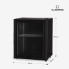 KLARSTEIN Brooklyn Mini Frigo de Chambre, Mini Bar, Refrigerateur Aliments, Boissons, Porte en Verre, Etagères Réglables, Petit 