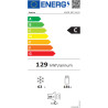 Amica Réfrigérateur autonome rétro avec congélateur - 244 l - Éclairage LED - Étagères en verre chromé - Grille à bouteilles - 1