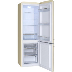 Amica kgcr 387 101 b retro réfrigérateur-congélateur, 181 cm de haut, 55 cm de large, 244 l/eek c/autonome, beige