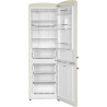 Amica KGCR 387 109 B Retro Réfrigérateur-congélateur, 200 cm de haut, 60 cm de large, 330 l/EEK D/autonome/crème de café