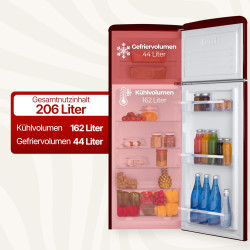 Amica KGC 15631 R réfrigérateur-congélateur Autoportante 208 L E Bordeaux