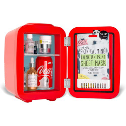 Cooluli Réfrigérateur Compact 4 litres Rouge Distributeur d'eau