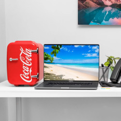Cooluli Réfrigérateur Compact 4 litres Rouge Distributeur d'eau