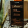 KingChii Cave à cigares électrique de 26 L avec système de contrôle de la température, armoire à cigares avec étagères en bois d