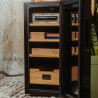 KingChii Cave à cigares électrique de 26 L avec système de contrôle de la température, armoire à cigares avec étagères en bois d