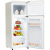 Merax Réfrigérateur à deux portes 92 litres - Congélateur 28 l - 105,5 cm de hauteur - LED - Étagères en verre réglables - 116 k