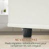 Merax Réfrigérateur à deux portes 92 litres - Congélateur 28 l - 105,5 cm de hauteur - LED - Étagères en verre réglables - 116 k