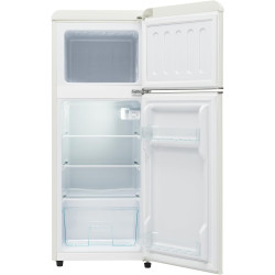 Merax Réfrigérateur à deux portes 92 litres - Congélateur 28 l - 105,5 cm de hauteur - LED - Étagères en verre réglables - 116 k