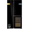 Cecotec réfrigérateur 3 portes bolero coolmarket tdw 548 noir glass e, classe e, 548l, design t door, compresseur inverter plus,
