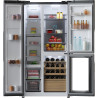 Cecotec réfrigérateur 3 portes bolero coolmarket tdw 548 noir glass e, classe e, 548l, design t door, compresseur inverter plus,