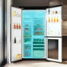 Cecotec réfrigérateur 3 portes bolero coolmarket tdw 548 noir glass e, classe e, 548l, design t door, compresseur inverter plus,