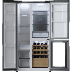Cecotec réfrigérateur 3 portes bolero coolmarket tdw 548 noir glass e, classe e, 548l, design t door, compresseur inverter plus,